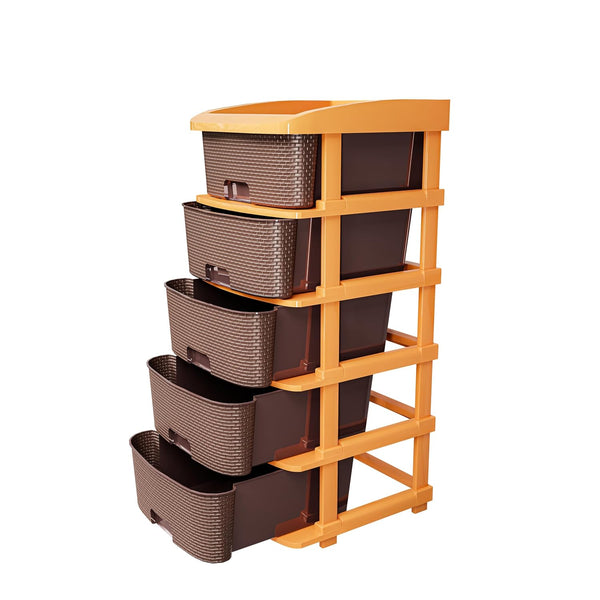Brown Modular Chest of Drawers