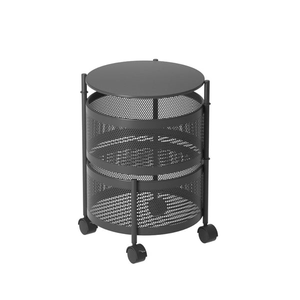 Round Kitchen Trolley with Wheels: Kitchen Organizer & Storage Solution