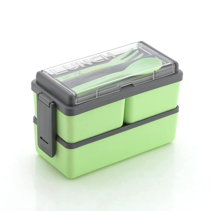 3-Compartment Lunch Box 1400ml: Microwave Safe Plastic, for Office & Kids